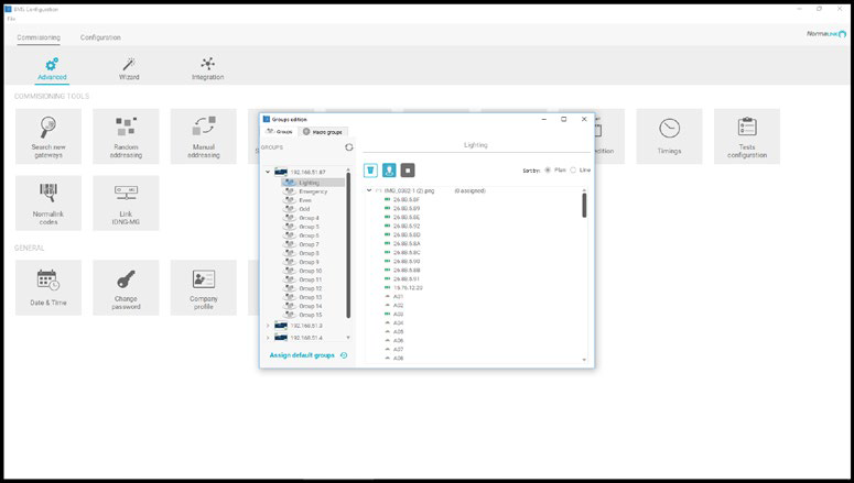 Captura de pantalla de la gestión de la conexión a Normalink Cloud